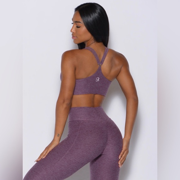 Bombshell Sportswear Regal Purple Topnotch Strappy Sports Bra - Picture 3 of 3